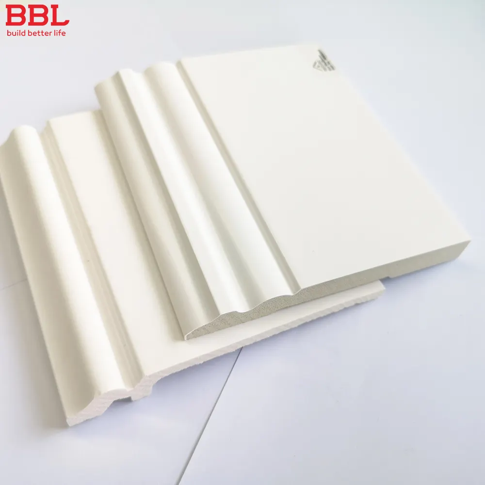 BBL waterproof home EPS spc vinyl floor skirting wall base white wall base