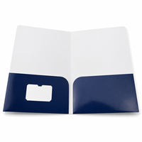 Dossier de présentation en carton personnalisé avec pochette pour documents et fentes pour cartes, organiseur de fichiers, finition brillante, pour bureau et école, OEM ODM, vente en gros