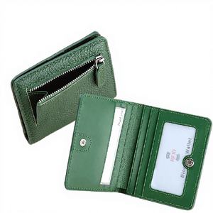 Customs Logo Men Genuine Leather Vintage Waterproof <b>Small</b> <b>Wallet</b> RFID Anti-theft Short Card Coin <b>Wallet</b> - Product Image 3