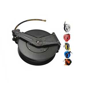 65Ft 5/16&quot; Auto Retractable Retractable Pressure Washer <strong>Hose</strong> Reel 20M Steel Professional Power Wash <strong>Hose</strong> Reel for Water/<strong>Air</strong>/Oil - Product Image 1