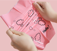 Enveloppes d'expédition en polyéthylène co-extrudé LDPE rose écologiques personnalisées pour vêtements
