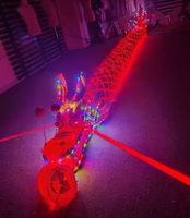 Costume de danse du dragon lumineux à LED, accessoire traditionnel du Nouvel An chinois, dragon lumineux pour spectacle de scène, performance nocturne, spectacle de carnaval