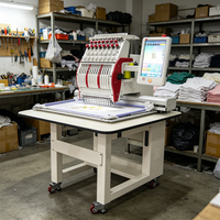 Machine à broder automatique à double tête 12 aiguilles, machine commerciale pour casquettes, uniformes et broderie de logos