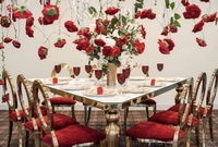 Cérémonie de mariage utilisé triangle or miroir verre haut événement table à manger