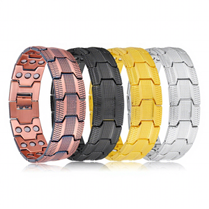 Wholesale Magnet Bracelet <b>Men</b> Zinc Alloy Magnetic Bracelets Energy <b>Bangle</b> 4 Colors Adjustable Link Bracelet Jewelry Gift - Product Image 1