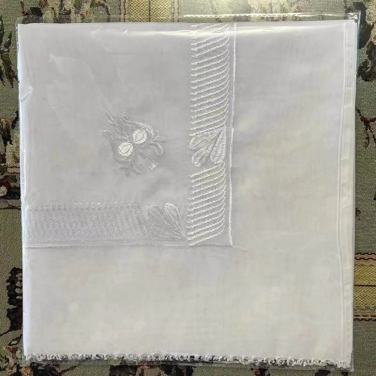 Thời trang trắng ghutra/hồi giáo khăn/Phụ Nữ 100 Polyester Vải dệt mềm ghutra