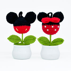 Venta caliente cabezas <span class=keywords><strong>de</strong></span> flores <span class=keywords><strong>de</strong></span> animales simulados lana hecha a mano plantas en maceta <span class=keywords><strong>de</strong></span> ganchillo decoración <span class=keywords><strong>de</strong></span> escritorio Linda - Product Image 2