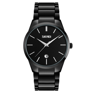 Montre pour homme d'affaires tendance, marque <span class=keywords><strong>Skmei</strong></span> <span class=keywords><strong>9140</strong></span>, mouvement japonais, acier inoxydable, OEM, étiquette privée, montre-bracelet - Product Image 1