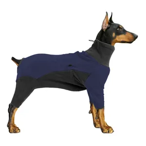 カスタマイズされた伸縮性のある犬のパジャマ快適な2本足の衣類の犬Onesie中型および大型犬用の通気性のあるペットパジャマ