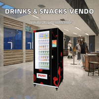 Distributeur automatique avec écran tactile de 21,5 pouces pour aliments et boissons, avec systèmes de paiement par pièces, QR code et jetons, et fonction SDK