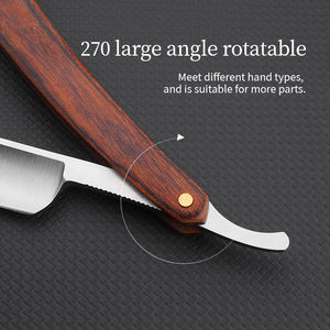 Складная бритва в старом стиле, в стиле ретро, бритва с прямым лезвием, бритва из нержавеющей стали, Мужская бритва - Product Image 4