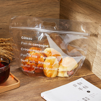 Sac à pain en plastique BOPP transparent réutilisable avec poignée, imprimé avec logo personnalisé, gravure et estampage à chaud, sécurité, recyclable, pour aliments