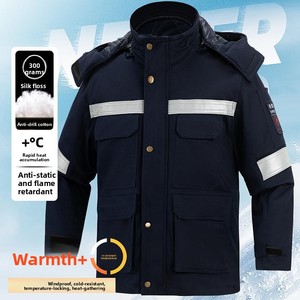 Overol y Chaqueta de Trabajo para <span class=keywords><strong>Soldador</strong></span>, de Algodón Puro, Ignífugo, Resistente al Frío, para Hombre, Disponible en Invierno - Product Image 2