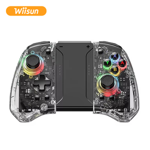 LinYuvo gagang nirkabel transparan, gagang nirkabel transparan mendukung lampu RGB warna-warni Plug and Play kontroler portabel - Product Image 4