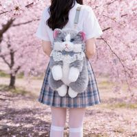 Sac à dos en peluche tendance en coton PP et polyester, avec son effets sonores, style Instagram, cadeau idéal pour hommes