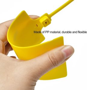 Tag plastik sekali pakai 250mm tag gantung logistik Tamper-Label jelas ikatan tag besar terintegrasi - Product Image 5