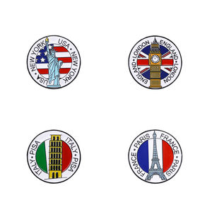 Spilla da viaggio creativa parigi torre <span class=keywords><strong>Eiffel</strong></span> londra Big Ben italia Bisar torre pendente bandiera della libertà di New York - Product Image 3
