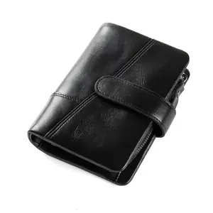 Sanchuan 2023 nouveau produit en cuir hommes portefeuille petit Mini porte-carte Vintage portefeuille Portomonee moraillon mâle poche sac à main