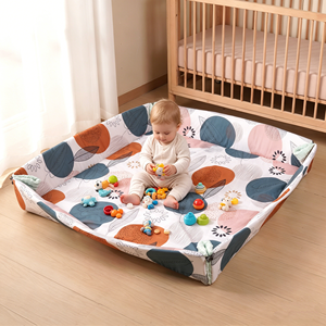 <span class=keywords><strong>Tapis</strong></span> d'éveil personnalisé 2-en-1 matelassé pour bébé et parc d'activités, <span class=keywords><strong>tapis</strong></span> de sol épais non toxique pour nourrissons et tout-petits - Product Image 6