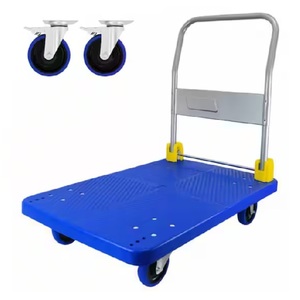 प्रीस्टार पुश कार्ट डॉल्ली प्लास्टिक भारी-ड्यूटी प्लेटफॉर्म ट्रक डोली हैंडकार्ट फोल्डिंग हैंडल के साथ - Product Image 1