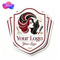 Autocollant personnalisé découpé sur mesure avec logo de votre marque, en vinyle imperméable brillant ou mat, étiquette d'emballage, autocollant personnalisé pour salon de coiffure