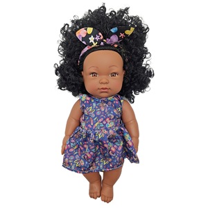 Muñecas de Silicona Completa de 33 cm Venta al por Mayor de Fábrica en Oferta Muñeca Afroamericana Negra para Niña Juguetes para Bebé - Product Image 4