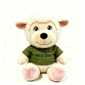 Peluche mouton personnalisée, animal en peluche agneau, adorable peluche mouton, peluche mouton assis, peluche mouton avec chemise - Product Image 3