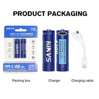 Batterie rechargeable AA modèle 1.5V4200 mAh, interface USB, microphone sans fil, serrure de porte intelligente compatible avec batterie rechargeable