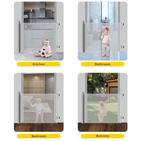 Barrière de sécurité rétractable Prodigy SG025 améliorée pour bébés et chiens, avec verrouillage bidirectionnel, extra large, 86 cm de hauteur, en maille, installation facile, barrière pour enfant