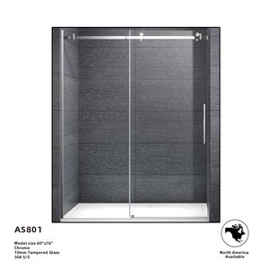 SUMI-puerta de ducha deslizante de vidrio templado, sistema de puerta de ducha sin marco, <span class=keywords><strong>mampara</strong></span> de ducha - Product Image 3