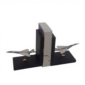 Tableware Showpiece Airplane <b>Bookends</b> Decorative Accent Hot Selling Elegant <b>Bookend</b> Desktop Magazine Newspaper Organizer Weight - Product Image 1