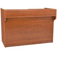 Comptoir de caisse de magasin de vente chaude avec dessus de rebord en bois et avant de vitrine en verre trempé pour l'affichage au détail