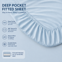 Parure de draps ultra doux en microfibre rafraîchissante pour l'été, en rayonne soyeuse et respirante, idéale pour les personnes ayant chaud la nuit