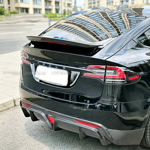 Diffusore Posteriore in Fibra di Carbonio di Alta Qualità per <span class=keywords><strong>Tesla</strong></span> <span class=keywords><strong>Model</strong></span> <span class=keywords><strong>X</strong></span>, Finitura Esterna per Paraurti Posteriore - Product Image 4