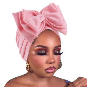 <span class=keywords><strong>Bonnet</strong></span> turban doux pour <span class=keywords><strong>femme</strong></span> avec nœud multicouche, foulard <span class=keywords><strong>africain</strong></span> pour <span class=keywords><strong>femme</strong></span> - Product Image 3