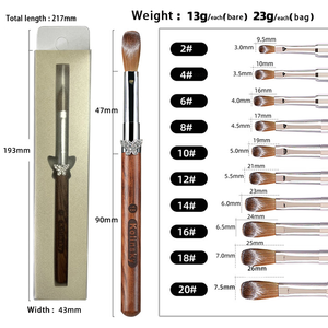 Usine En Gros Brosse À Ongles 100% Kolinsky Acrylique Poussière <span class=keywords><strong>sur</strong></span> Nail Colle Nettoyage air Uv Gel Kolinsky Brosse pour Ongles Acryliques OEM - Product Image 6