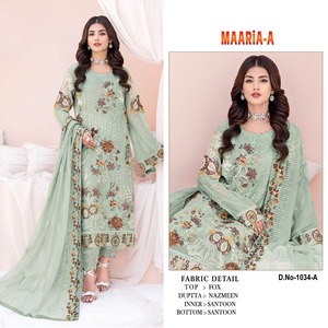 Costume pakistanais en faux georgette pour femmes, très demandé pour les occasions de mariage et de fête, provenant d'un fournisseur indien - Product Image 2