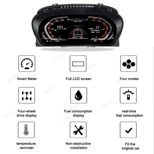 จอ LCD ดิจิตอลสำหรับรถยนต์ BMW ซีรีส์ 5 รุ่น E60 E61 E63 ปี 2004-2009 แผงหน้าปัดมาตรวัดความเร็วแบบดิจิตอล จอแสดงผลเสมือนจริง ระบบ Linux - Product Image 4