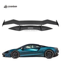 AMANS MCLAREN ARTURA Kit Aileron Arrière Double Pont en Fibre de Carbone Sec Sergé 3K Brillant avec Finition Polie