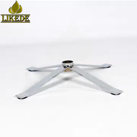 Base de chaise pivotante 4 étoiles en acier chromé robuste, base de chaise moderne en métal pour mobilier de bureau, de réunion et de salon, OEM