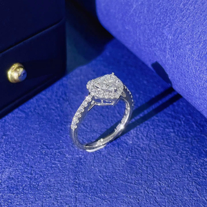 Luxeora IGI chứng nhận trong kho hpht 0.8ct 1.3ct tim cắt phòng thí nghiệm phát triển kim cương lát 18K soild vàng đính hôn đám cưới kim cương Nhẫn - Product Image 1