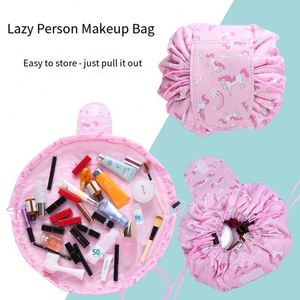 Lazy <b>Drawstring</b> Cosmetic <b>Bag</b> Large Capacity Portable Travel <b>Makeup</b> Organizer Pouch - Product Image 3