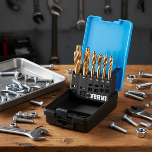 Juego de Machos de Roscar Fervi M3 a M10 con Recubrimiento de Titanio, Herramientas de Mecanizado de Precisión - Product Image 3