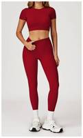 Ensemble de 6 leggings de sport pour femmes, taille élastique, couleur unie, grandes tailles, pour yoga, fitness, entraînement en extérieur et cyclisme, vente en gros sur mesure