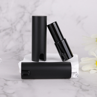 Emballage cosmétique de luxe personnalisé en tube cylindrique hermétique noir mat doré, vide, pour gloss à lèvres, rouge à lèvres