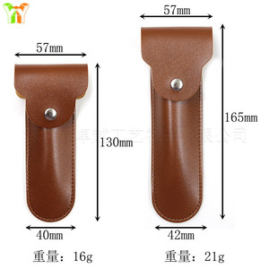 Étui de rangement pour rasoir manuel en stock, étui de protection en cuir pour rasoir à l'ancienne, housse de rasoir portable en cuir PU pour les affaires - Product Image 5