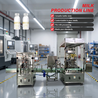 Ligne de traitement du lait à petite échelle personnalisée, équipement de remplissage de lait entièrement automatique, fonctionnement stable pour la production de boissons laitières