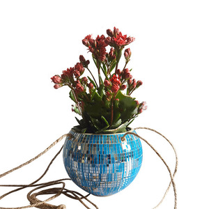 <span class=keywords><strong>Pot</strong></span> <span class=keywords><strong>de</strong></span> fleurs boule disco en gros avec corde en coton macramé à faire soi-même, <span class=keywords><strong>pot</strong></span> suspendu auto-arrosant, cadeau unique et brillant - Product Image 2