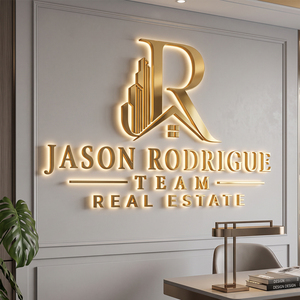Letras 3D con Retroiluminación LED, Logotipo de Canal de Acero Inoxidable Dorado Espejado, Letrero Personalizado con LED, Letras LED con Retroiluminación - Product Image 5