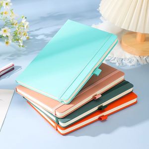 X1024 Wholesale Custom Logo A5 <b>Notebook</b> Elastic Strap Pen Holder PU Leather Journals <b>Notebook</b> Hardcover Diary Note <b>Books</b> - Product Image 1